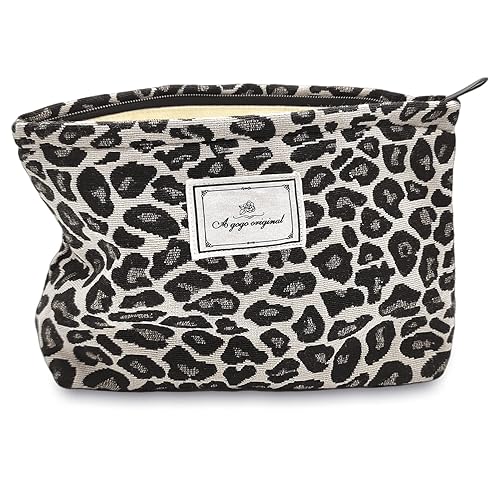 STARDW Leopard Makeup Bag Organizer Cosmetic Bags for Women and