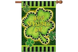 Shamrock St Patrick's Day Flag for Yard Decor