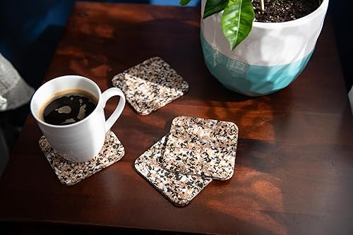 Miniatura 6 de Posavasos reciclados, juego de 4, posavasos de corcho para bebidas, hechos de sandalias recicladas, posavasos coloridos para bebidas, mesa de café,