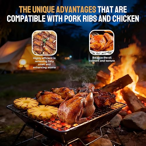 Miniatura 6 de Harmos 4 pellets de madera: pellets de madera dura premium para barbacoa SEA Tropical/Ninja BBQ/Smokers, 2 paquetes sellados