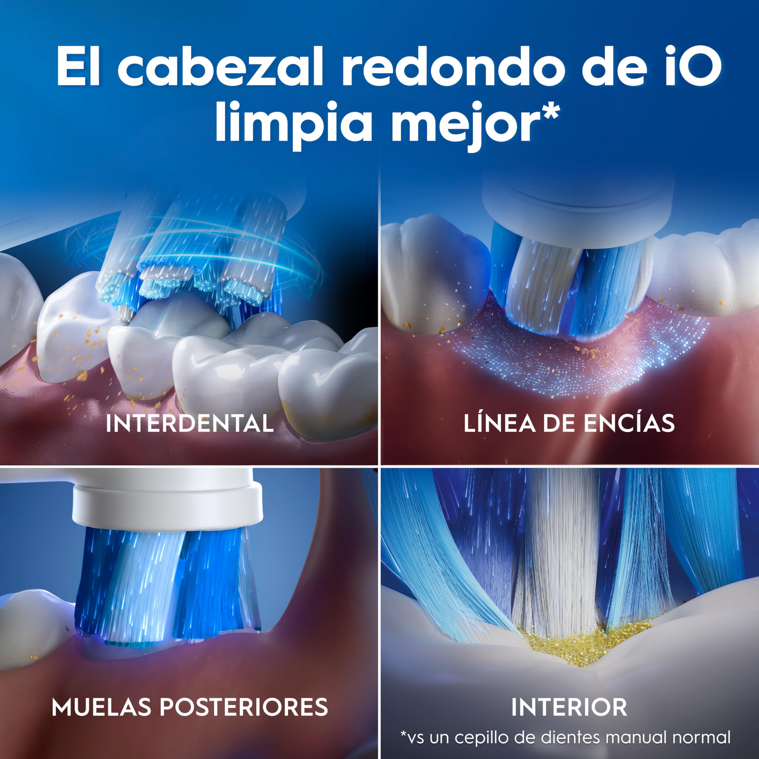 Oral-B iO 3N Cepillo de Dientes Eléctrico con 1 Cabezal, Negro - Cepillo Dental con Sensor de Presión, 3 Modos de Cepillado con Modo Blaqueante, Temporizador y Estuche de Viaje, Diseñado por Braun