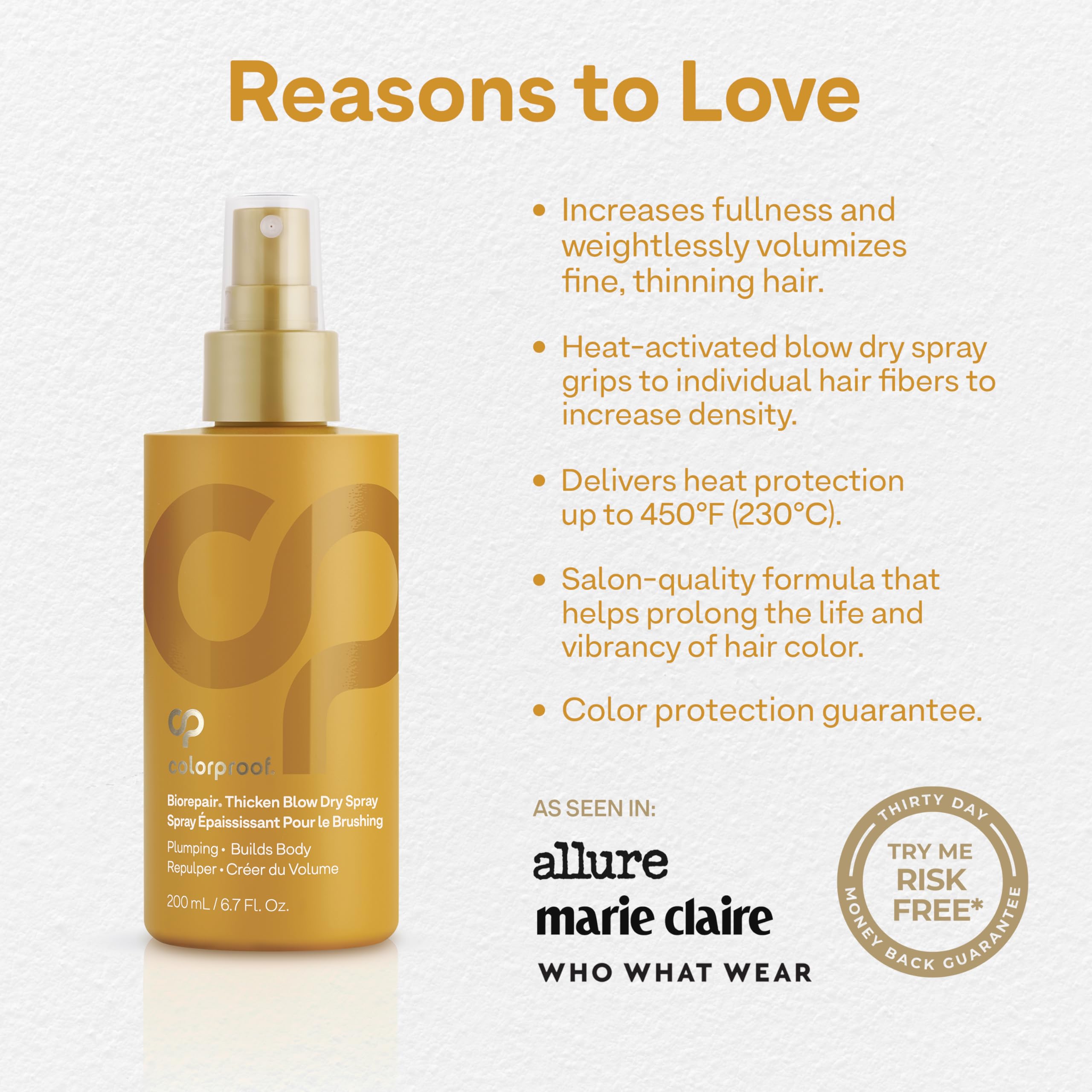 ColorProof Biorepair Thicken Blow-Dry Spray for Fine Hair