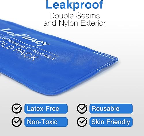 Miniatura 4 de Paquete con correa de gel para alivio del dolor LotFancy Hot para terapia de frío (reutilizable, esguince, muscular y dolor en las articulaciones,