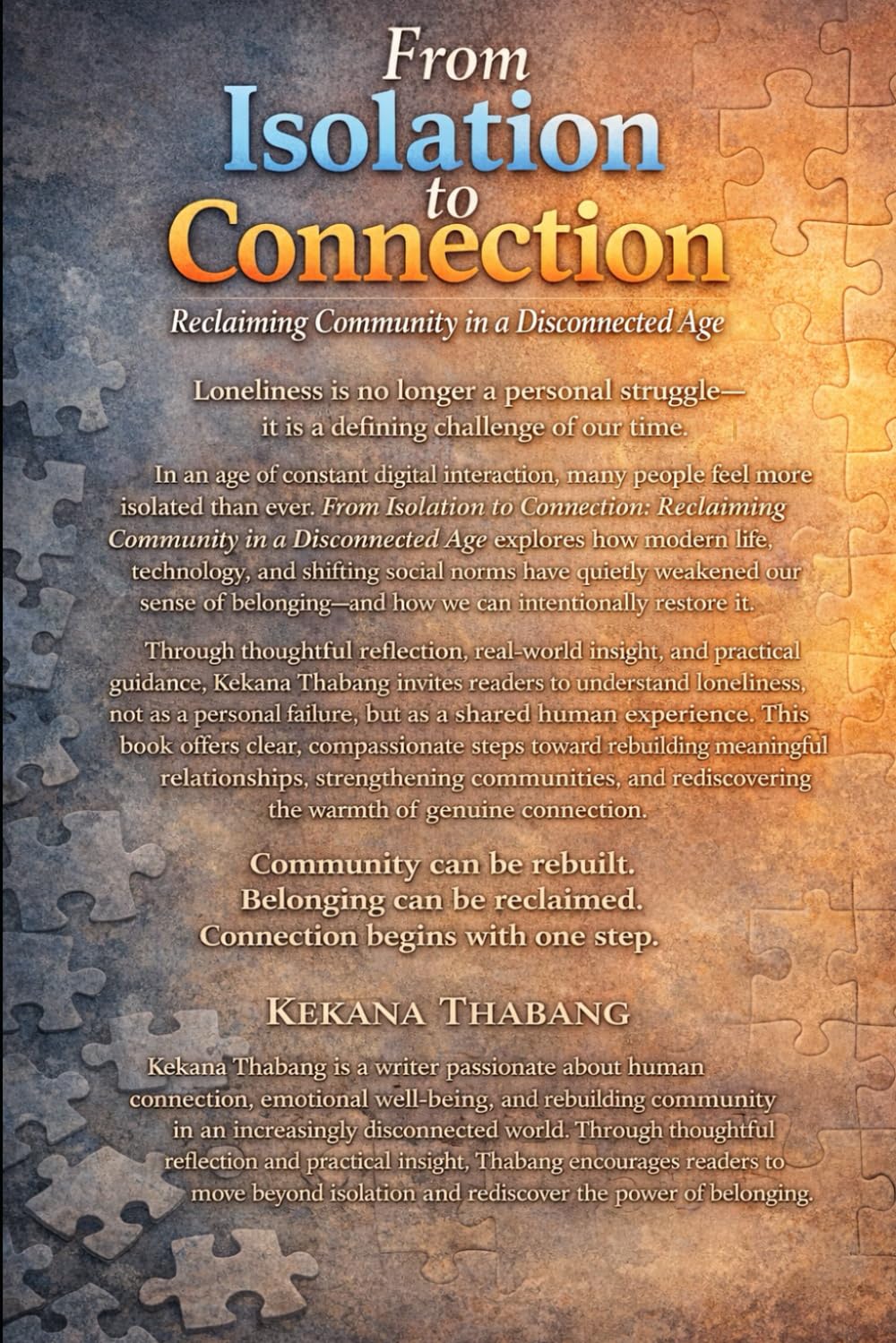 From Isolation to Connection: Reclaiming Community in a Disconnected Age