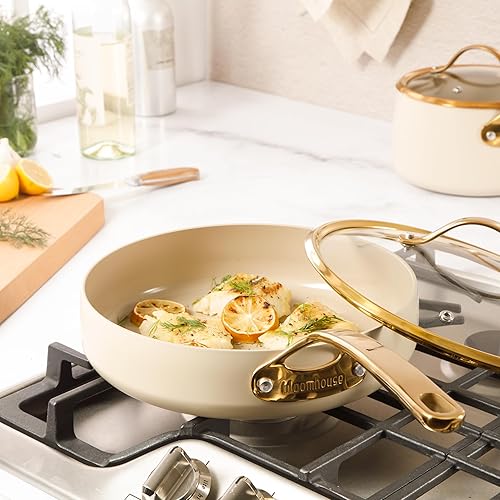 Miniatura 4 de Bloomhouse - Two Time Oprah's Favorite Things Winner - Sartén antiadherente de cerámica antiadherente de aluminio resistente de 10 pulgadas sin PFA,