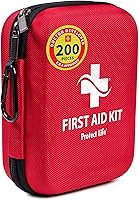 Vista 11 de Protect Life Kit de primeros auxilios, kit de primeros auxilios de viaje para automóvil, 100 piezas compacto de preparación para emergencias, kit