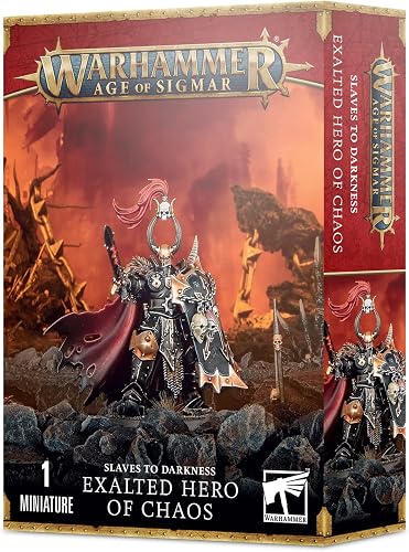 Warhammer Age of Sigmar Games Workshop Slaves to Darkness: Exalted Hero Of Chaos, Black