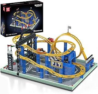 Mould King Roller Coaster Building Set, Large Amusement Park Coaster Model Kit with Motors, Whirlwind Coaster Creative Gift for Adults, STEM Toy Kit for Teens(1707 PCS)