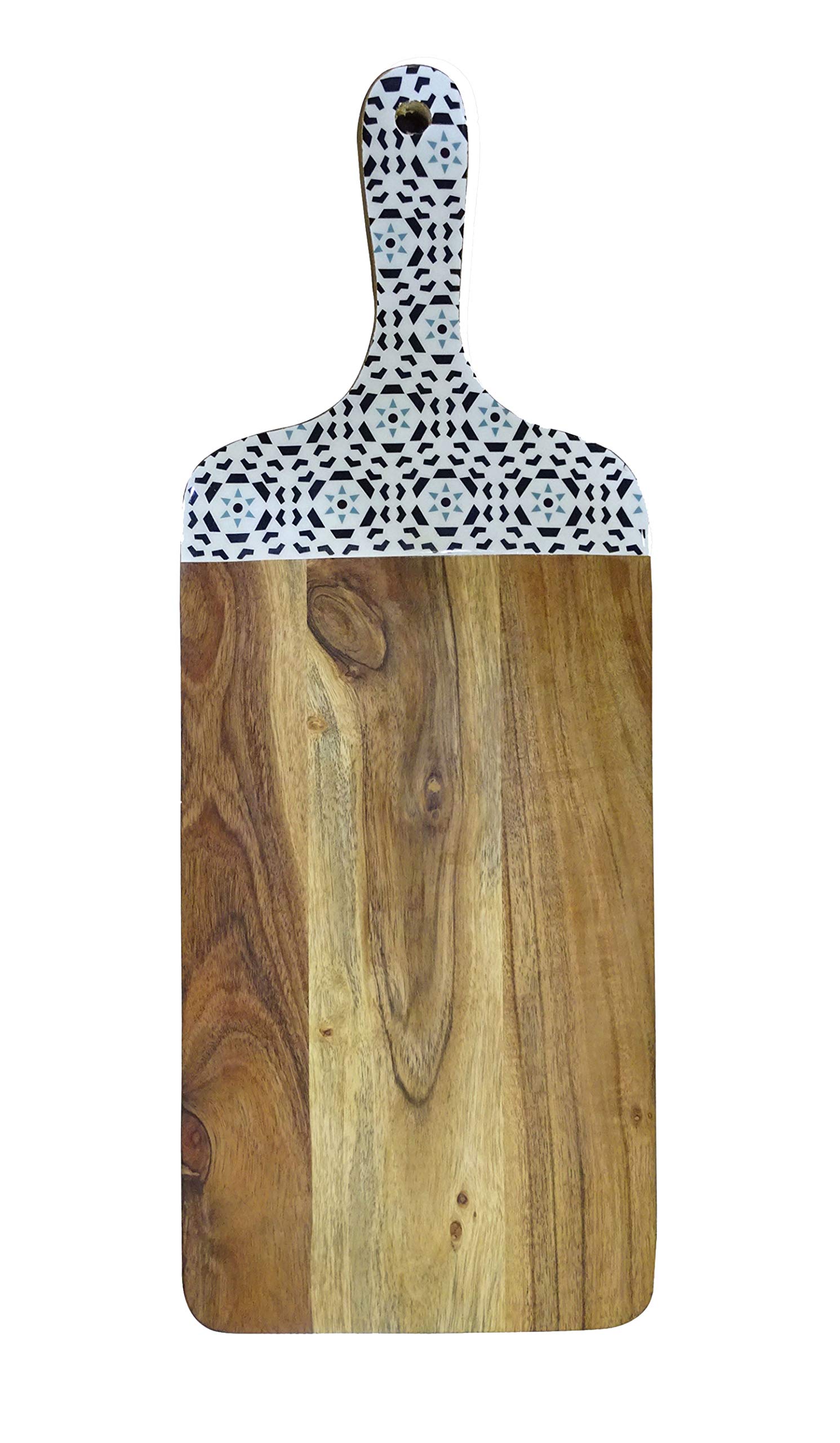 Planche à découper en bois Azurn Deco Heart : l'art du Delftware pour vos apéritifs