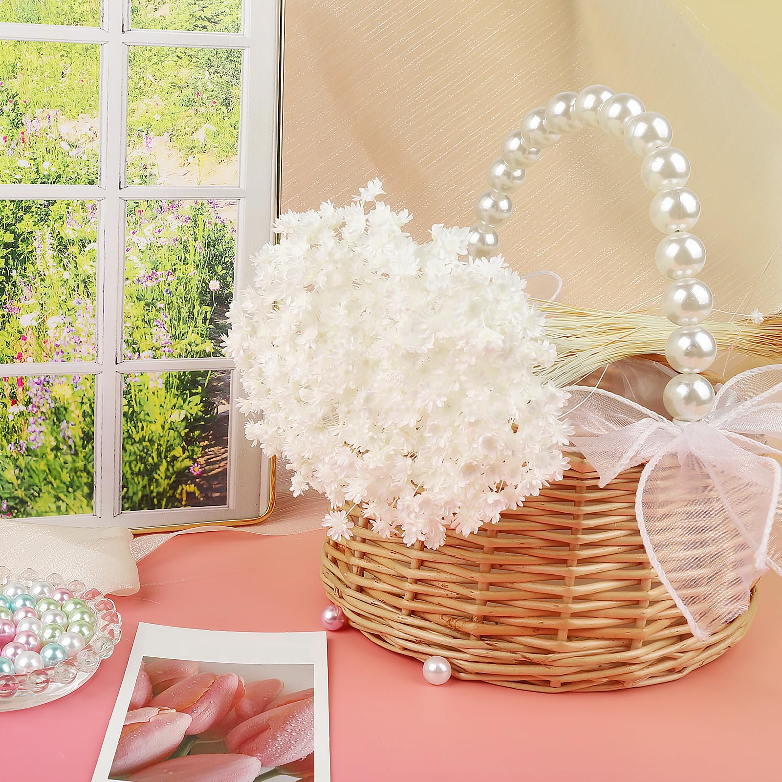 Larber 300 PCS Dried Flowers Brazilian White Small Starflower Flowers Mini Dried Flower Bouquet Daisies Mini Chamomile Flower Bouquet for Flower Arrangement Wedding (Snow-White) - Image 4
