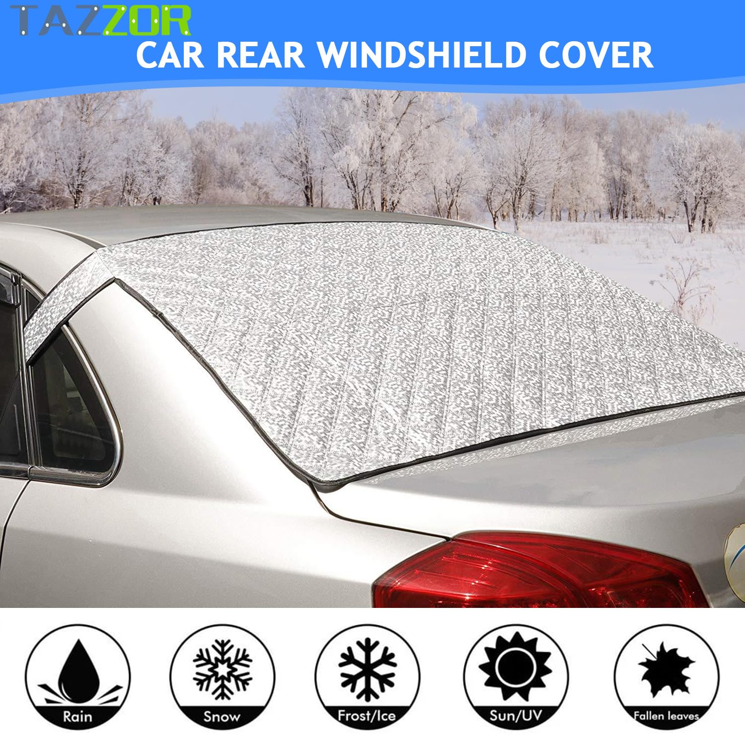 Copri Parabrezza Auto, Inverno Telo Parabrezza Antigelo, Ripiegabile Copertura Parabrezza Auto con Magnete, Antighiaccio, Pioggia, Polvere, UV, Adatto la Maggior Parte dei Veicoli (140 * 80CM)