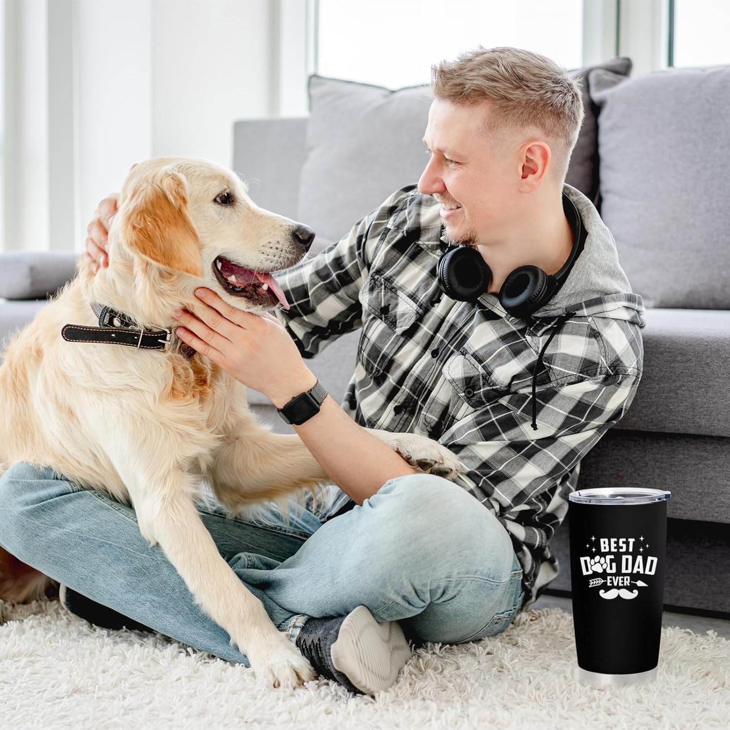 Dog Dad Gifts for Men, Dog Lover Gifts for Men, Dogs Daddy Gift, Dogs Dad Birthday Gift Tumbler 20oz - Image 3