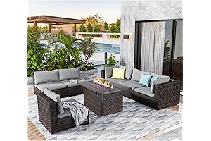 7 Pieces Outdoor Patio Wicker Furniture Sets