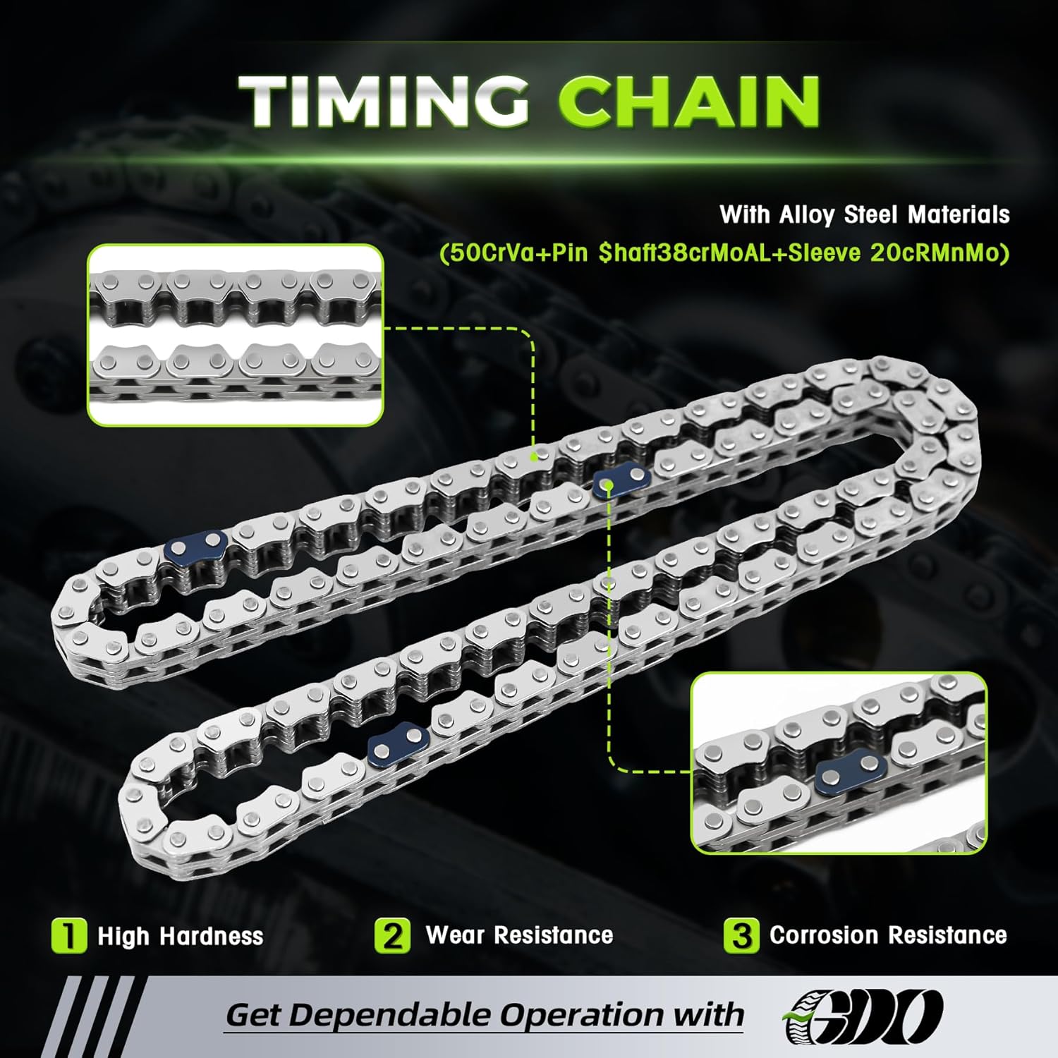 3.6 Timing Chain Kit with Tensioner Sprocket 9-0753S for 2007-2015 Chevy Equinox Malibu Traverse GMC Acadia Cadillac CTS SRX Buick Enclave V6 Engine 3.6L 3.0L Replace# 9-0753SX Cadena De Tiempo Kit - Image 6