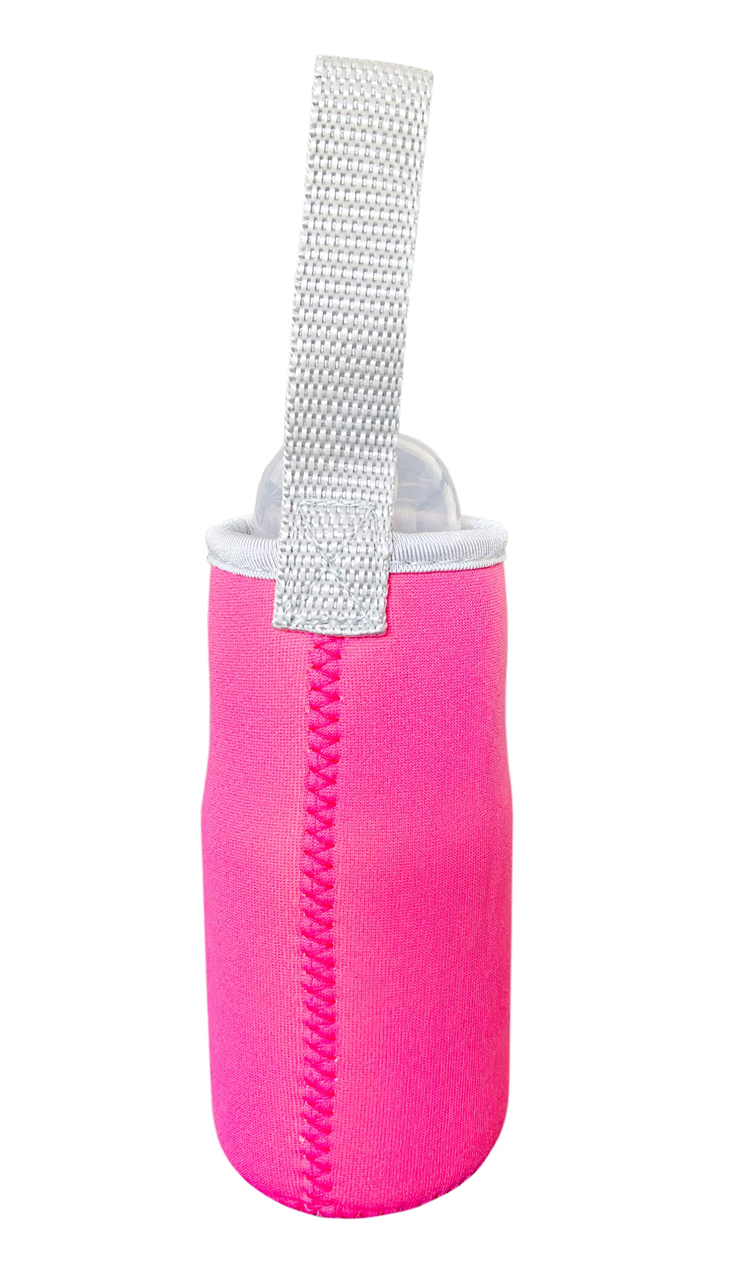THE LITTLE LOOKERS Cute Animated Patterned Soft Stretchable Baby Feeding Bottle Cover with Easy to Hold Strap for 120ml, 150ml, 240ml (Lion & Sheep, Pack of 2) 4