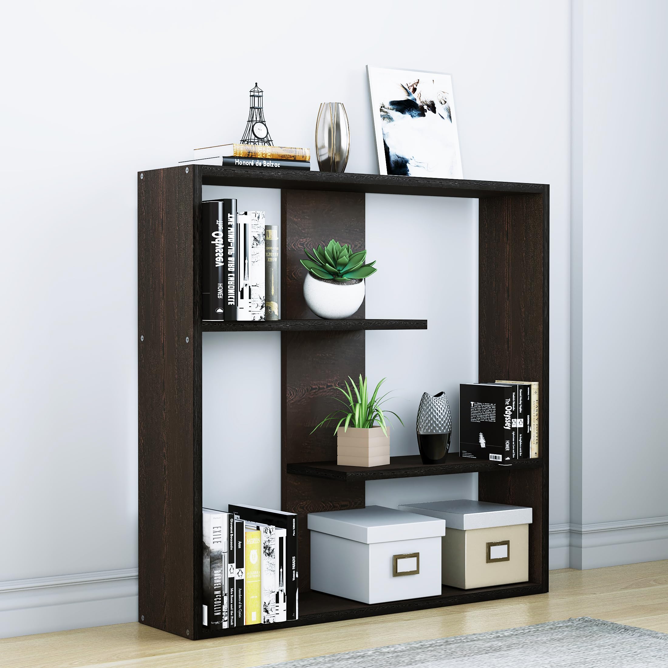 Bharat Lifestyle Rega Engineered Wood Display Unit (Finish Color - Wenge, DIY(Do-It-Yourself))-image-13