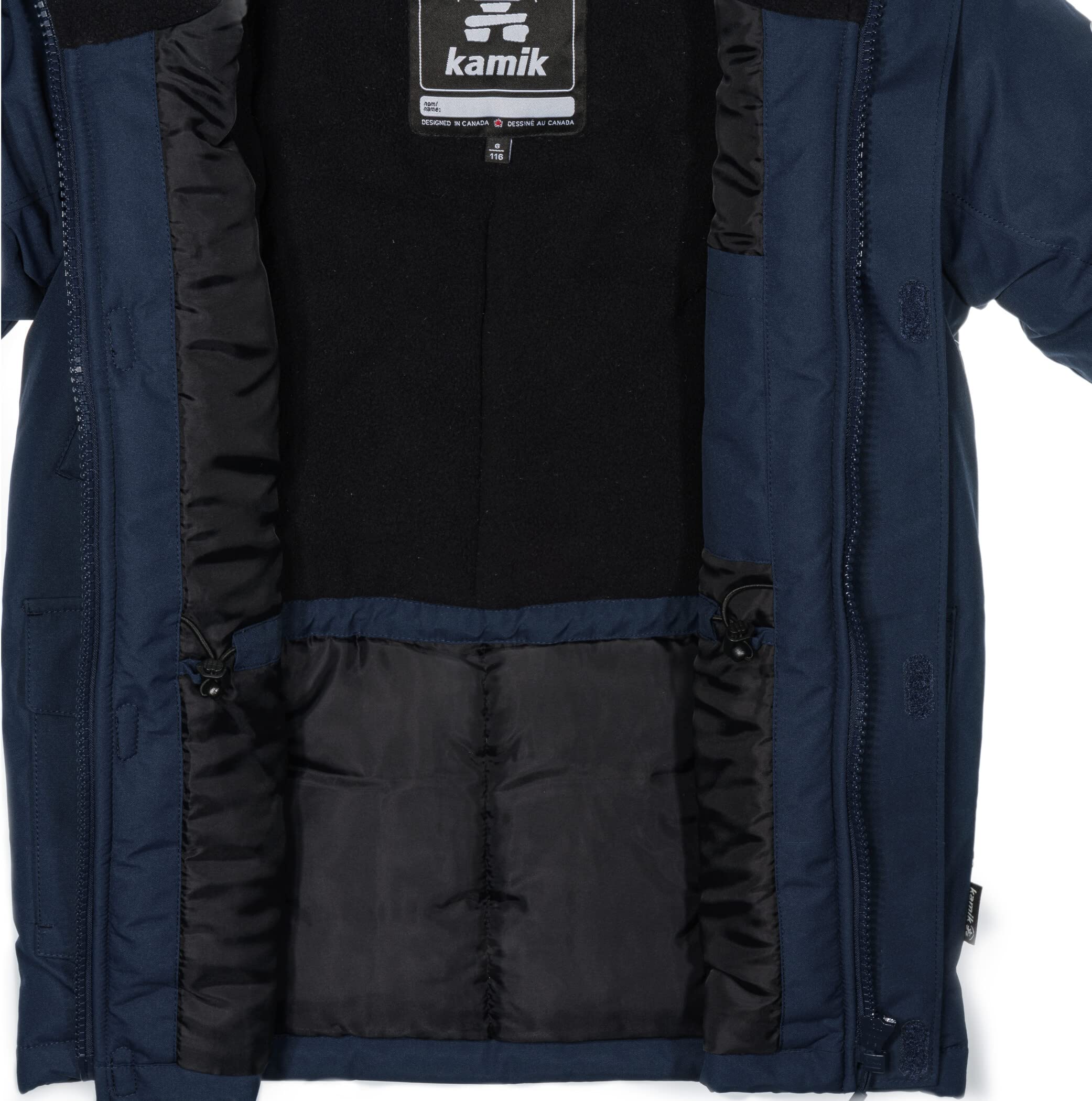 Kamik Aden Parka mit Pelzkragen Mädchen blau
