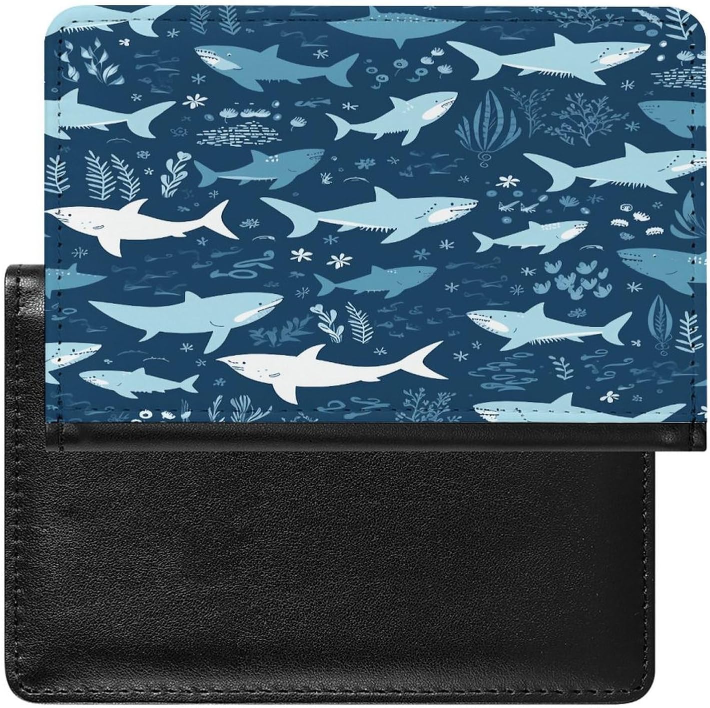 Sharksm Passport Holder Cute Portable Passports Cover Slim Identification Passport Holder PU Wallet Cover Case for Travel for Women Men Travel Cruise