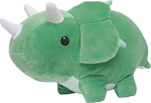 Triceratops - Animales de peluche de dinosaurio, ultra suave, lindo juguete de dinosaurio triceratops de peluche para niñas y niños