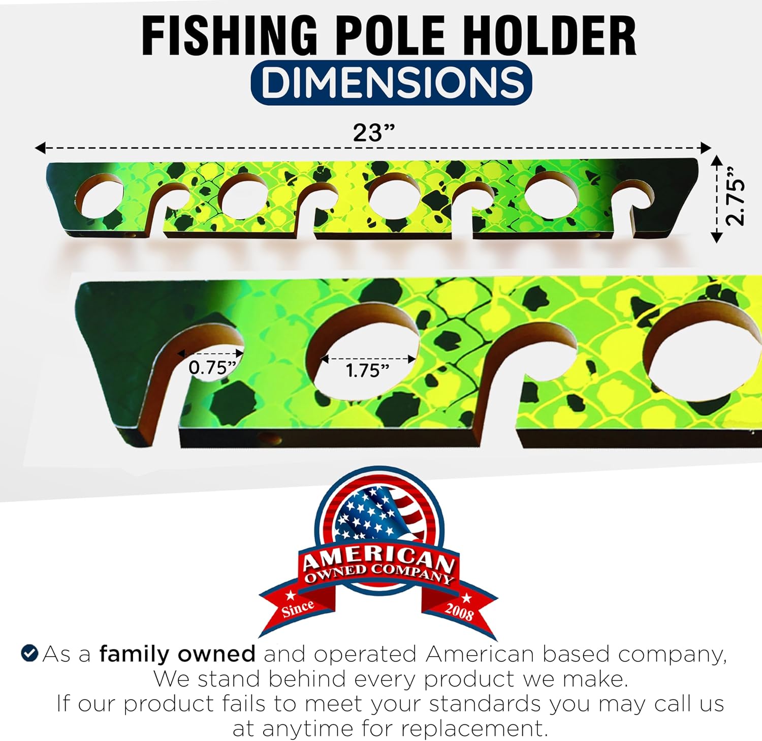 Rush Creek Creations 8 Fishing Rod Capacity Wall or Ceiling Garage Storage Rack