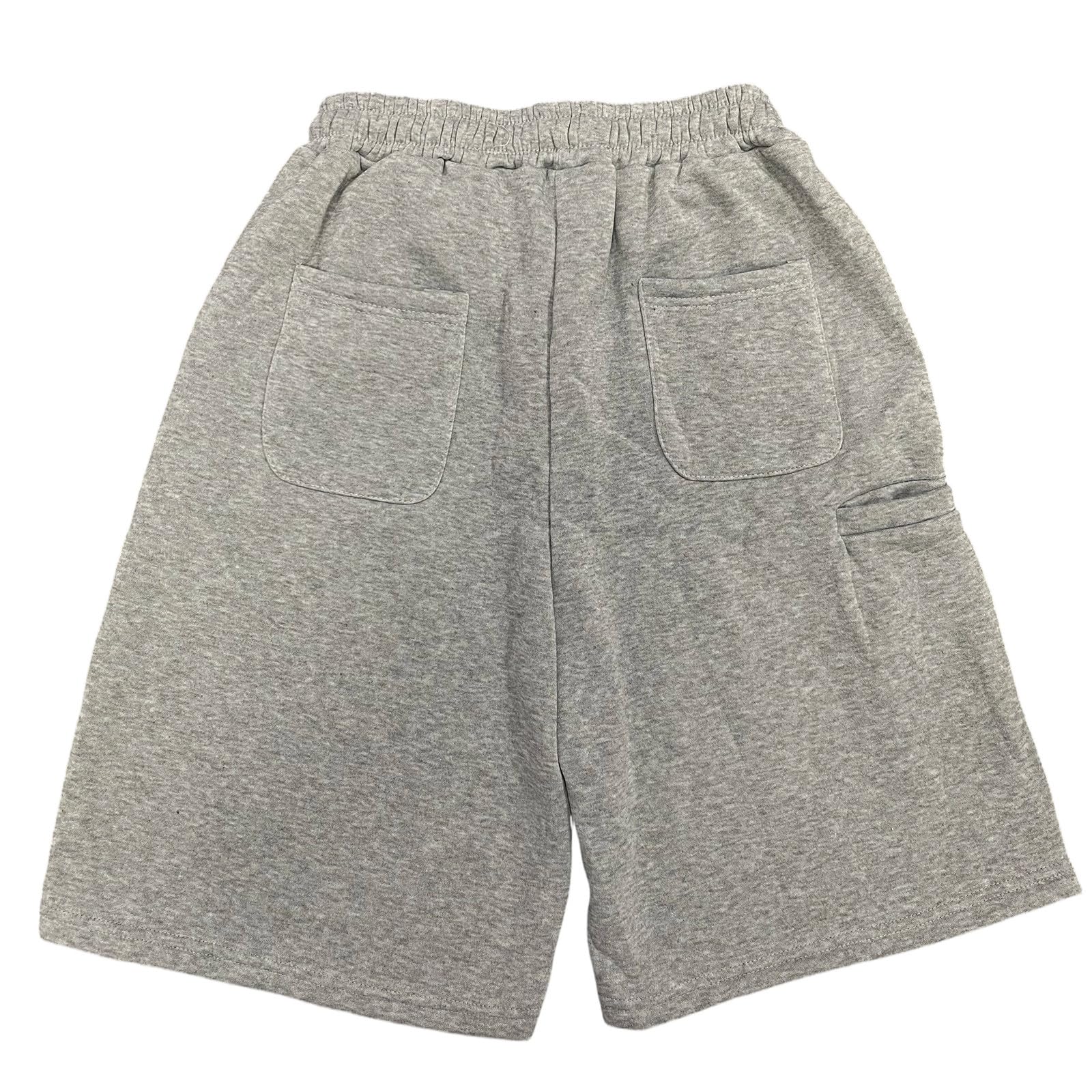 Pantaloni corti da jogging per ragazzi, vestibilità regolare, con elastico in vita, traspiranti, sportivi, comodi, morbidi, leggeri, tinta unita