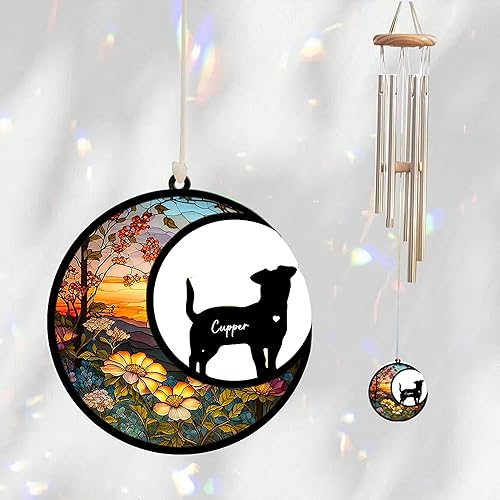 Miniatura 6 de LOVELYPOD Campanillas de viento para perros, regalos personalizados de pérdida de mascotas para amantes, adorno conmemorativo de condolencias, 3.54