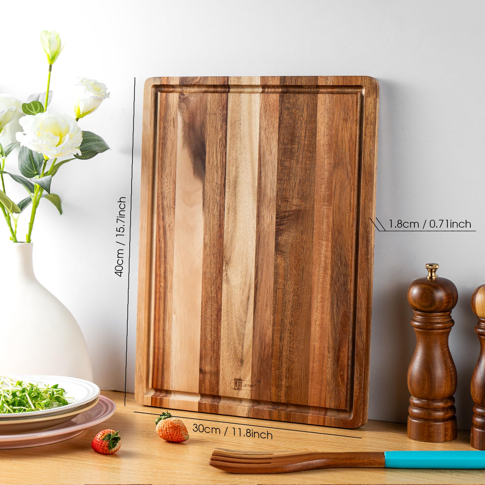 AGROTECH AVS Planches De Service En Bois Pour Préparation De Repas De Cuisine Et Ensemble De Planches A Decouper En Bois De Bambou Arwt1794