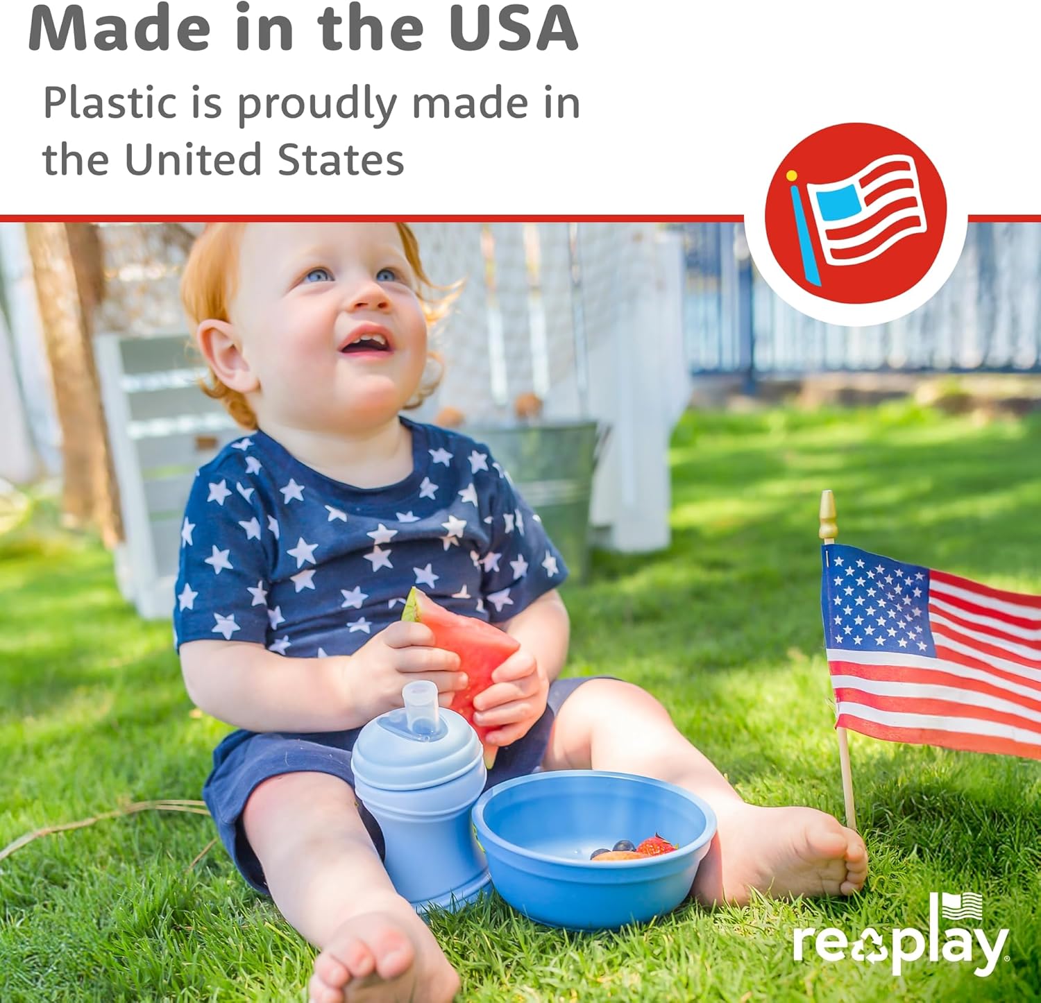 Re-Play 12 oz. Toddler Bowls Set of 3 - Kids Deep-Walled, Durable & Reusable Snack and Meal Bowls, Dishwasher & Microwave Safe, BPA-Free, Made in USA from Recycled Plastic, Sea Glass - Image 3