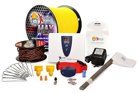 Extreme Dog Fence Max Grade Electric Dog Fence - 1 Dog Kit - 2000 Feet of Heavy Duty