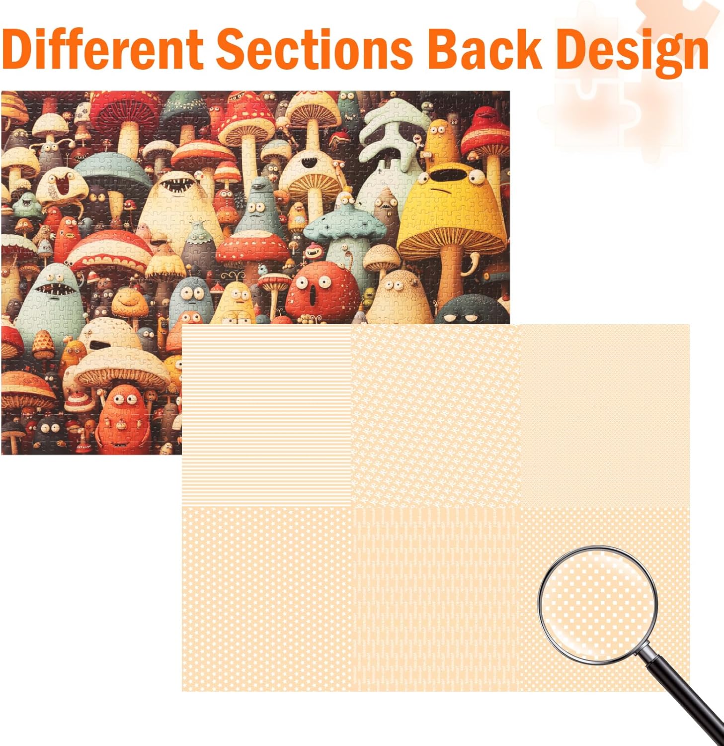 Jigsaw Puzzles for Adults 1000 Pieces, Funny Difficult Challenging Unique Puzzle for Game Night Family Home Decor, 20x27 Inches, Dense Monsters-1