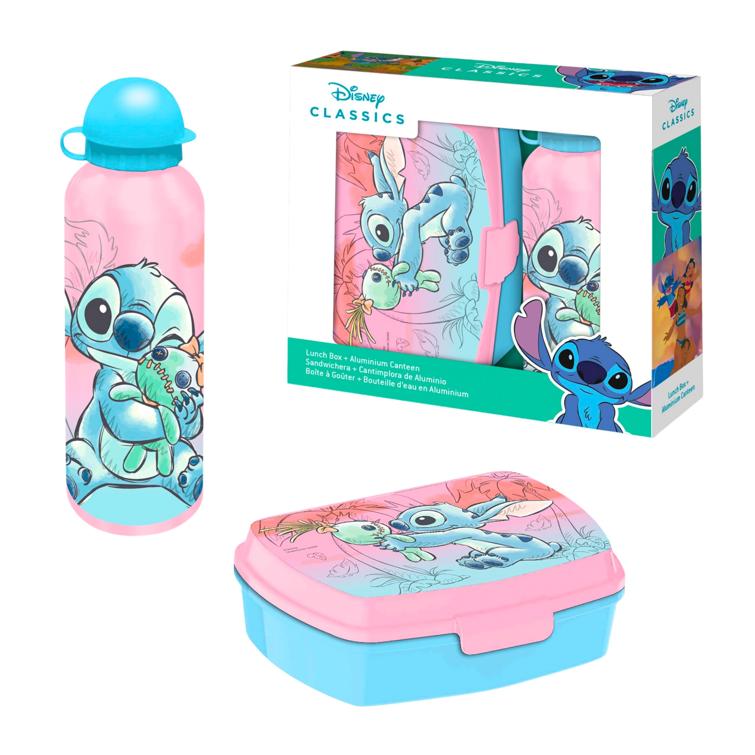 Bouteille de voyage Stitch et lunch box Disney pour les sorties scolaires