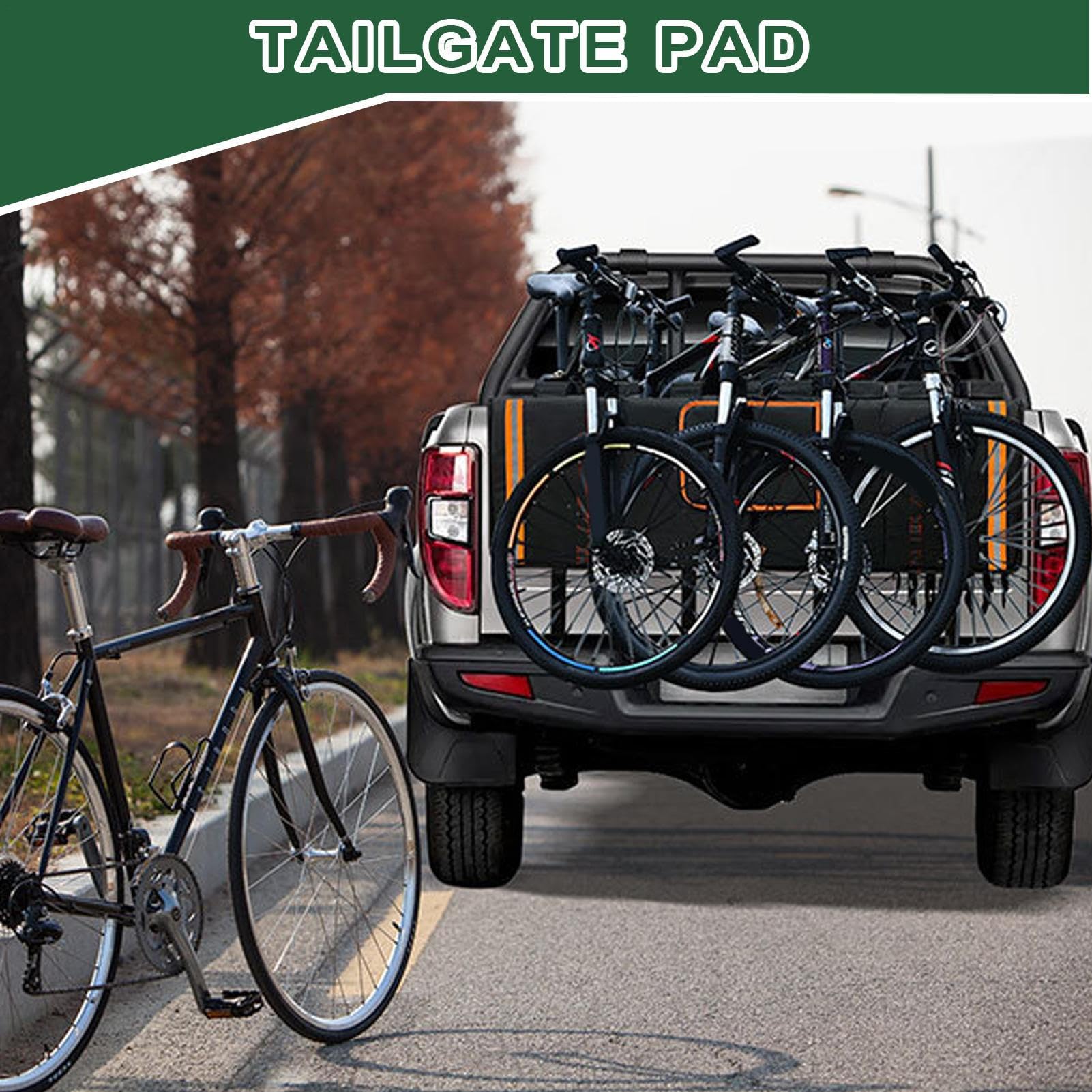 Heckklappenabdeckung Für Fahrrad Schutzmatte Für Transportzubehör | Mit Reflexstreifen Abdeckung Schutz Tragbare Zubehörmatte Lkw Mountainbikes Erwachsene Männer