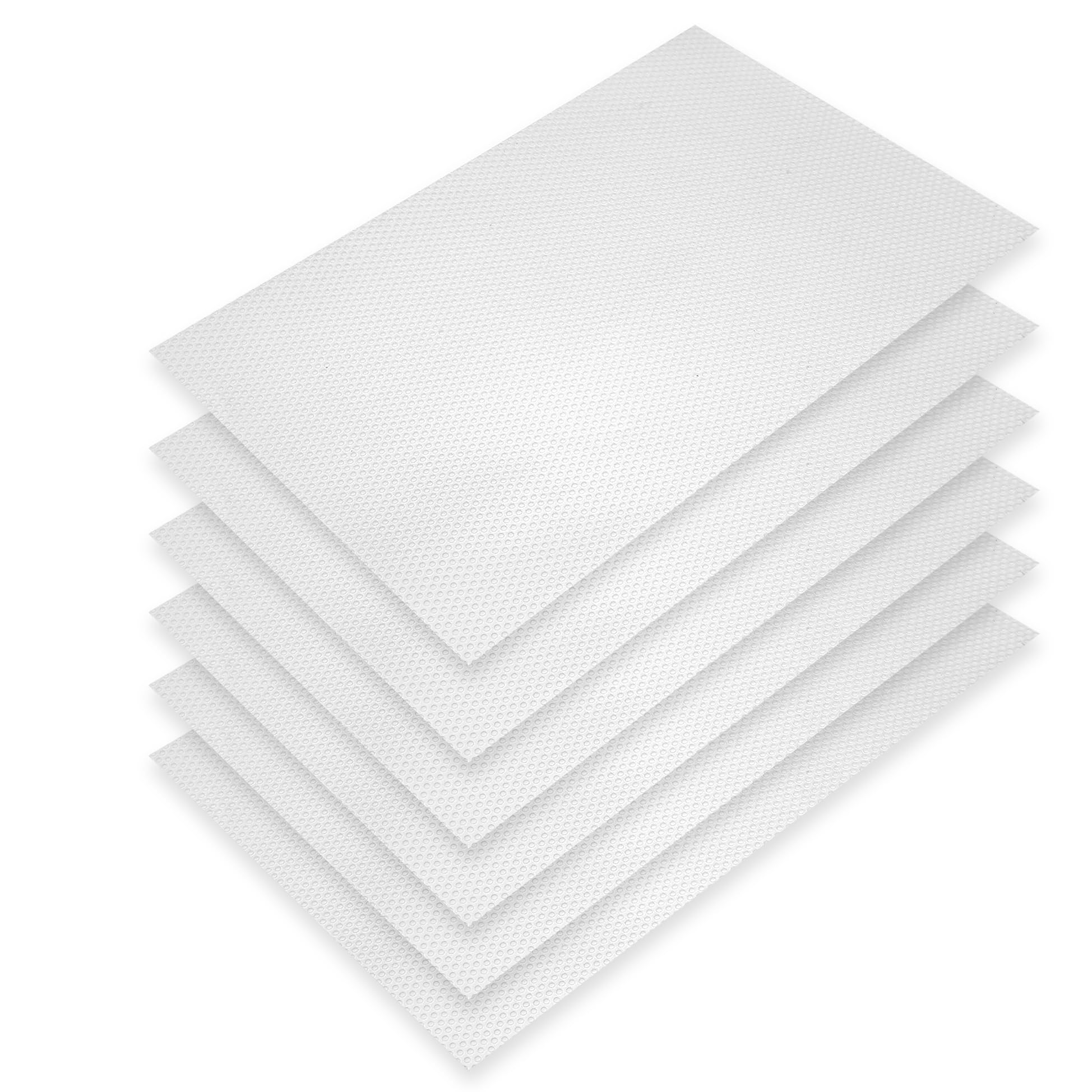 PABUSIOR Refrigerator Liner Clear 6 PCS, Standard Size 15" x 18 Inch Wide Washable Fridge and Freezer Liners, Easy to Clean Refrigerator Mats for Glass Shelves, Cabinet, Drawer