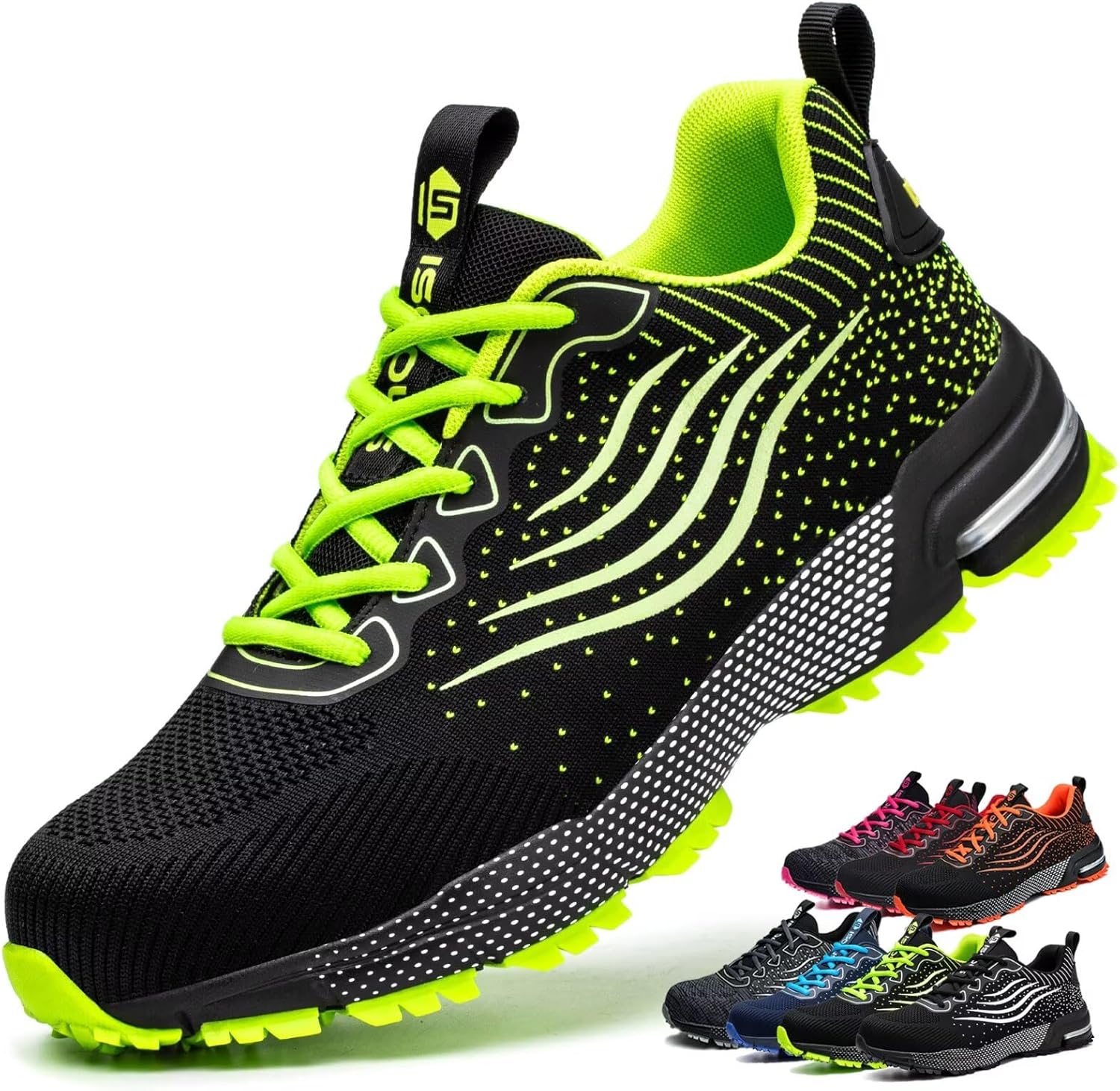 ISOOUS Sicherheitsschuhe Herren Damen Arbeitsschuhe Leicht Atmungsaktiv rutschfest Stahlkappe Schutzschuhe