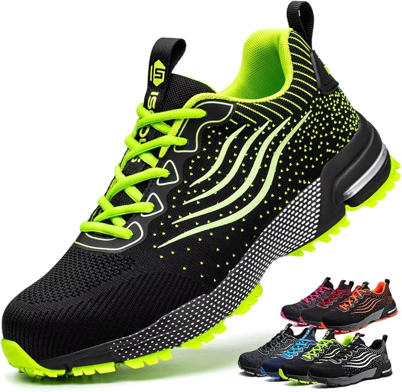 Safety Shoes Men Women Work Shoes Lightweight Breathable Construction Shoes with Steel Toe