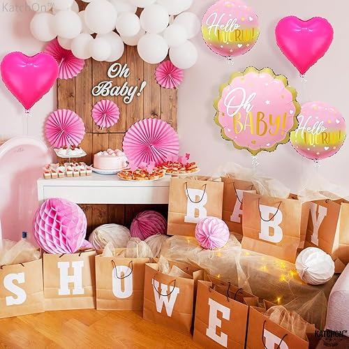 Miniatura 5 de KatchOn, Oh Baby - Juego de globos de 31 pulgadas, paquete de 5 globos "It's A Boy", globos de bebé de Hello World para decoraciones de bienvenida a