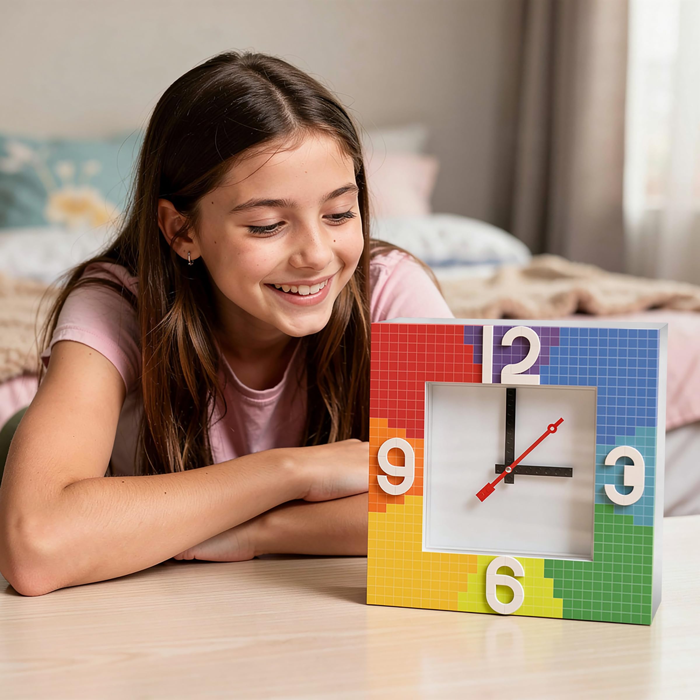 IQ LEGO Time by IQHK MOC - Reloj de pared (53771), ladrillos LEGO no incluidos