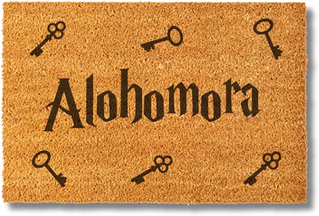 Felpudo Alohomora con Mensajes Graciosos - Alfombra Entrada Divertida y Acogedora