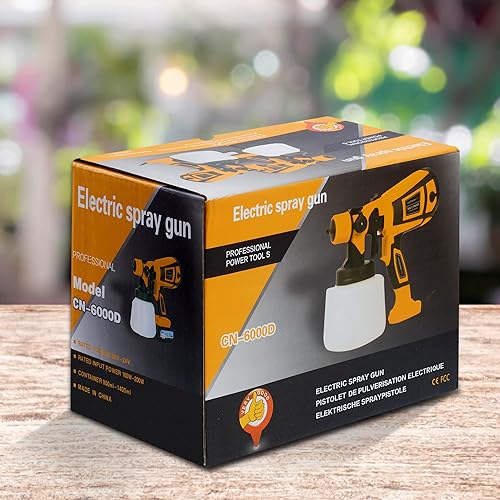 Miniatura 7 de SELFIE CAT Pulverizador de pintura, pistola de pintura eléctrica HVLP de 700 W, contenedor de 30.4 fl oz, fácil de limpiar, para interiores y