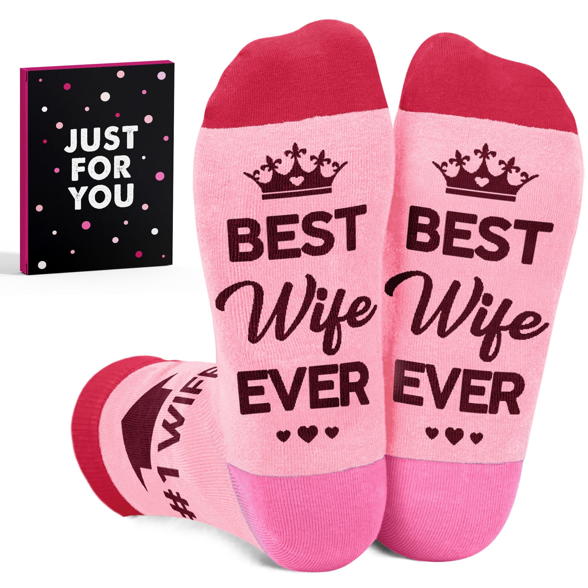 Christmas Gifts for Women – Funny Wife Socks, Holiday Stocking Stuffers for Her, Unique Wife gifts, Gifts for Mom Wife, Unique Presents for Women Who Have Everything-image-19