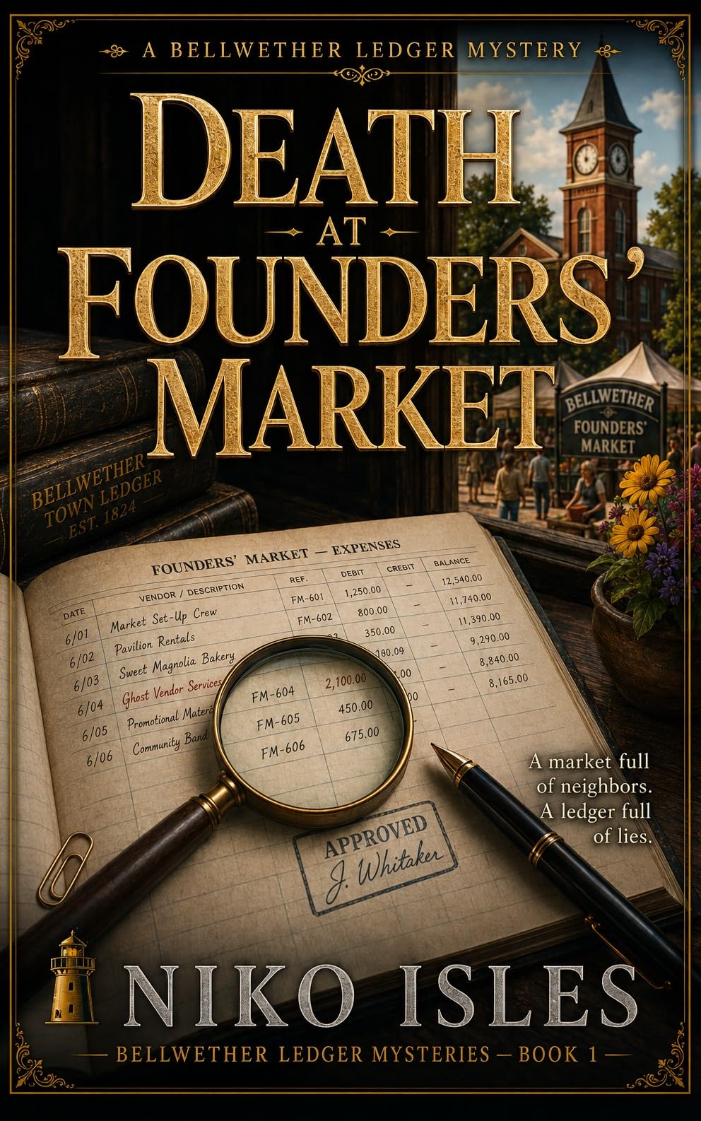Death at Founders' Market (Bellwether Ledger Mysteries Book 1)
