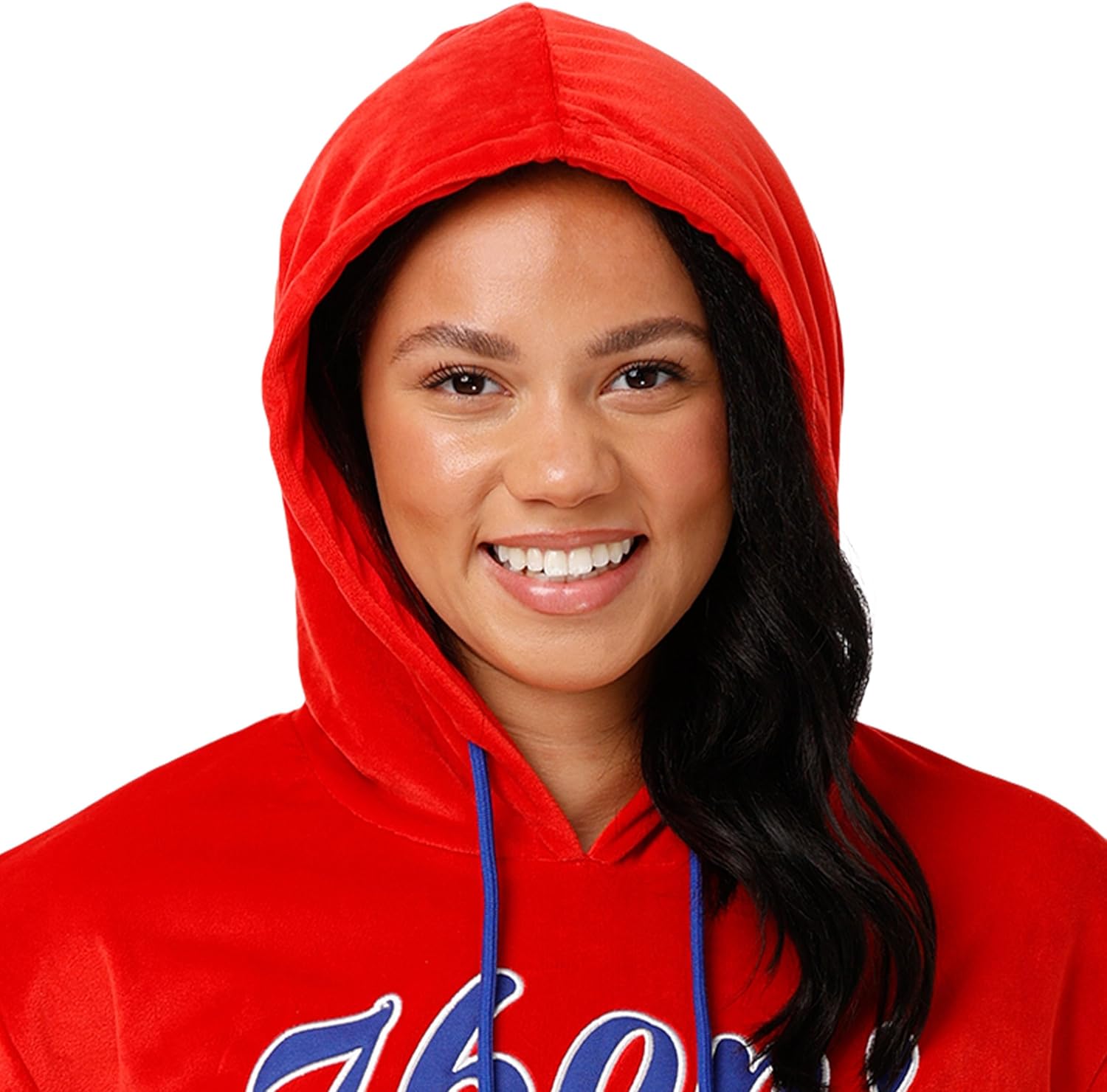 FOCO NBA womens Nba Team Logo Fashion Velour Hooded Sweatshirt - Image 4