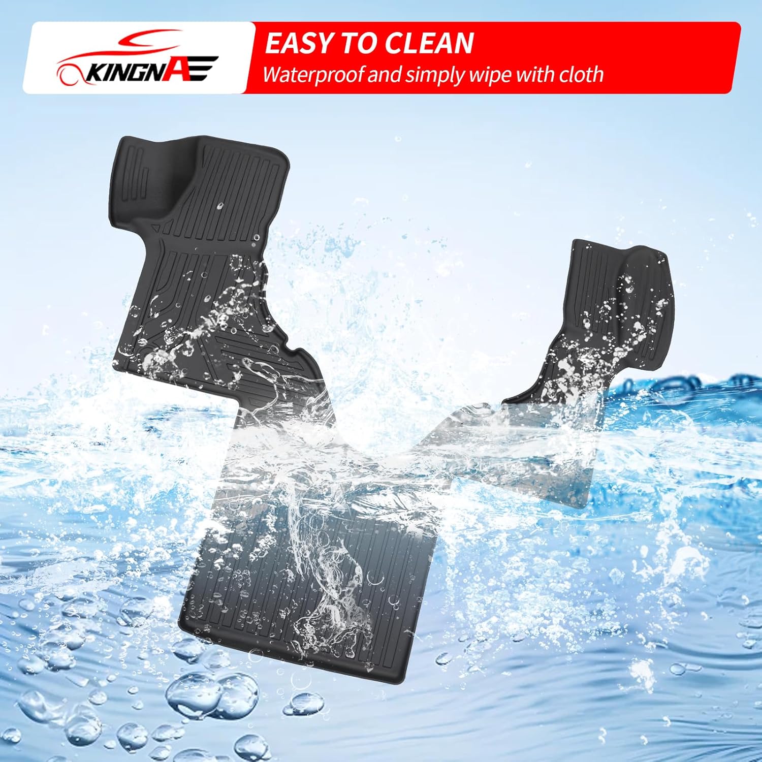 Floor Mats Compatible with 2005-2025 Ford Econoline E-Series E150 E250 E350 E450 TPE All Weather Guard Protector Floor Liner for 2024 Econoline Accessories