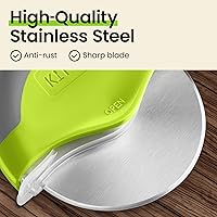 Vista 6 de Kitchy Pizza Cutter Wheel with Protective Blade Cover, Ergonomic Pizza Slicer (Green)