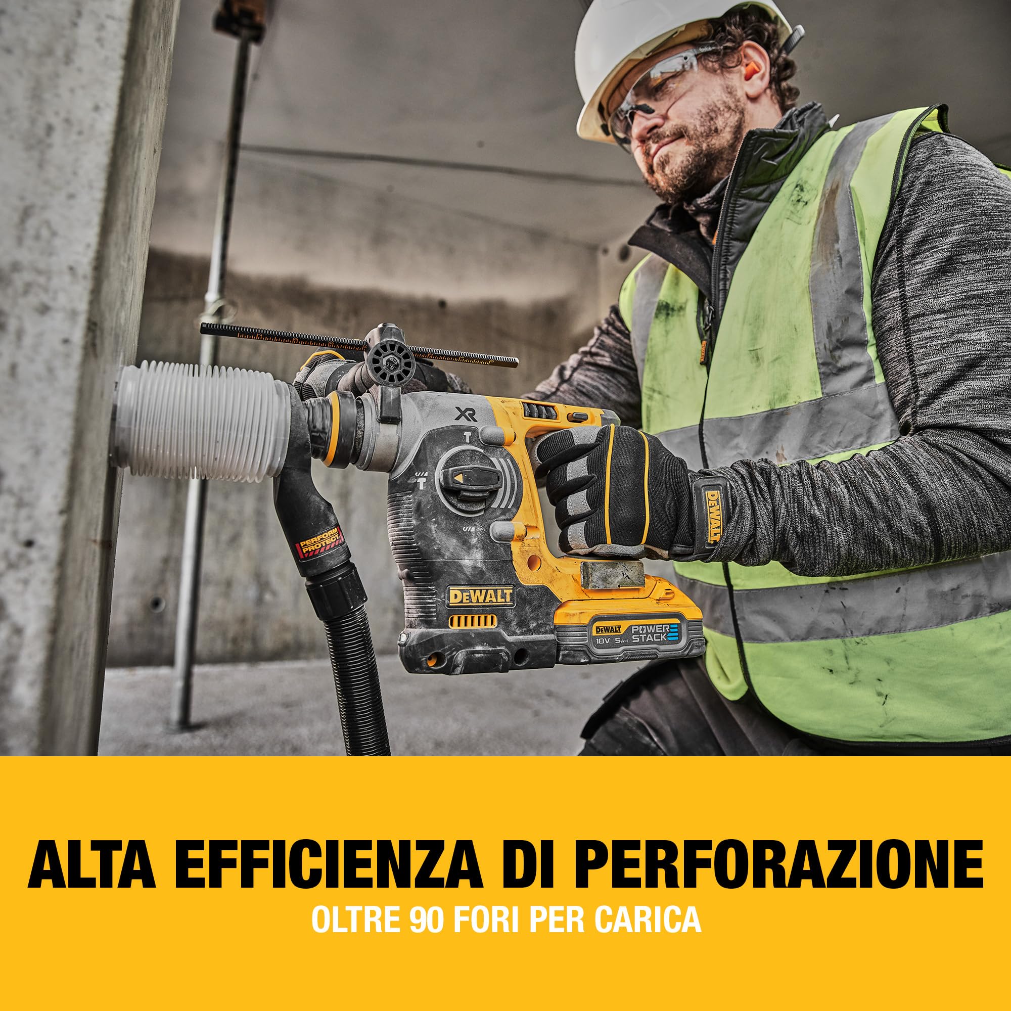 DEWALT 18V XR Martello Perforatore Brushless 24mm SDS-Plus, Unità Nuda, DCH273N-XJ