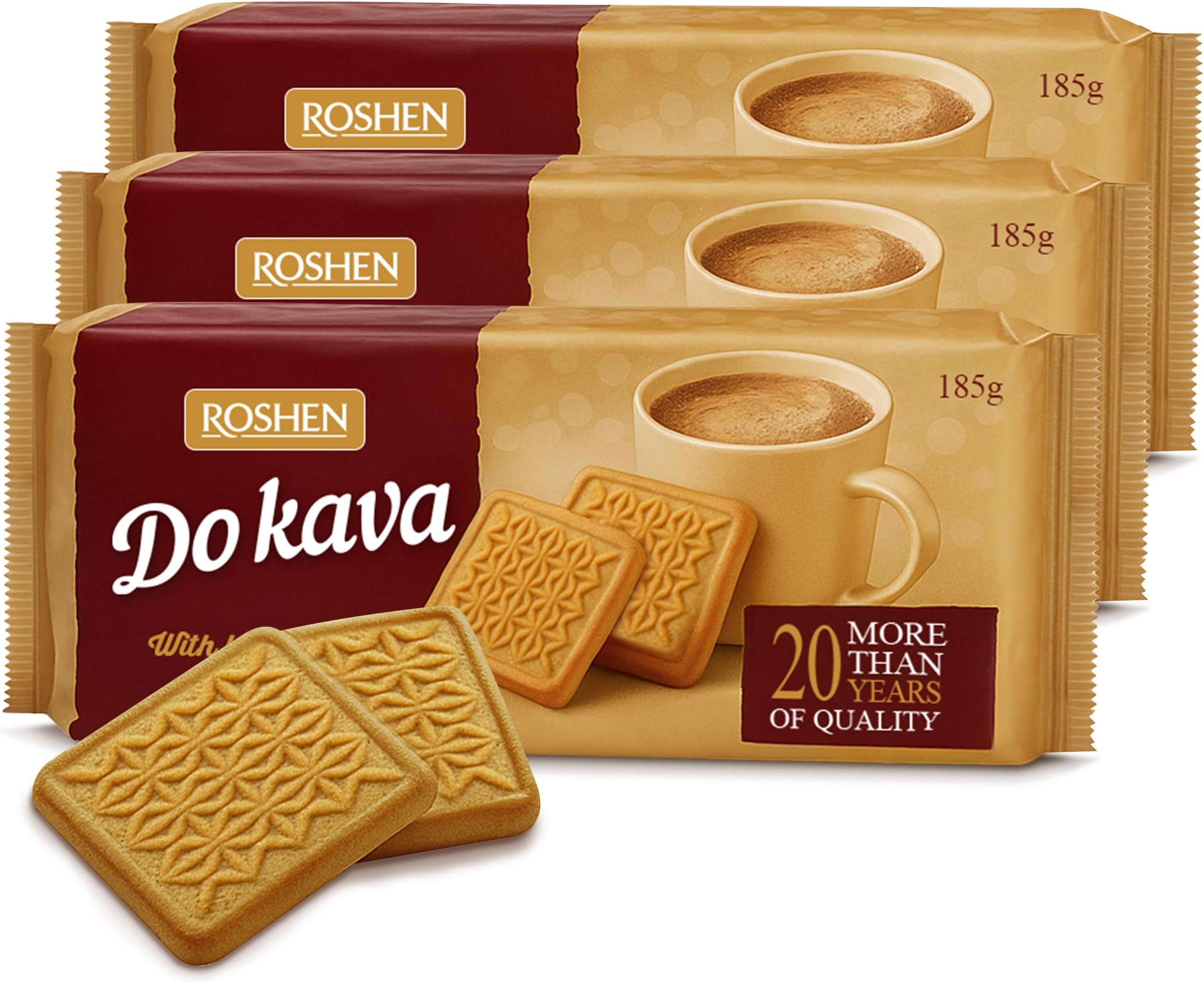 “For Coffee” Baked Milk Flavor Sugar Biscuits, 6.53 oz/185 grams, Pack of 3