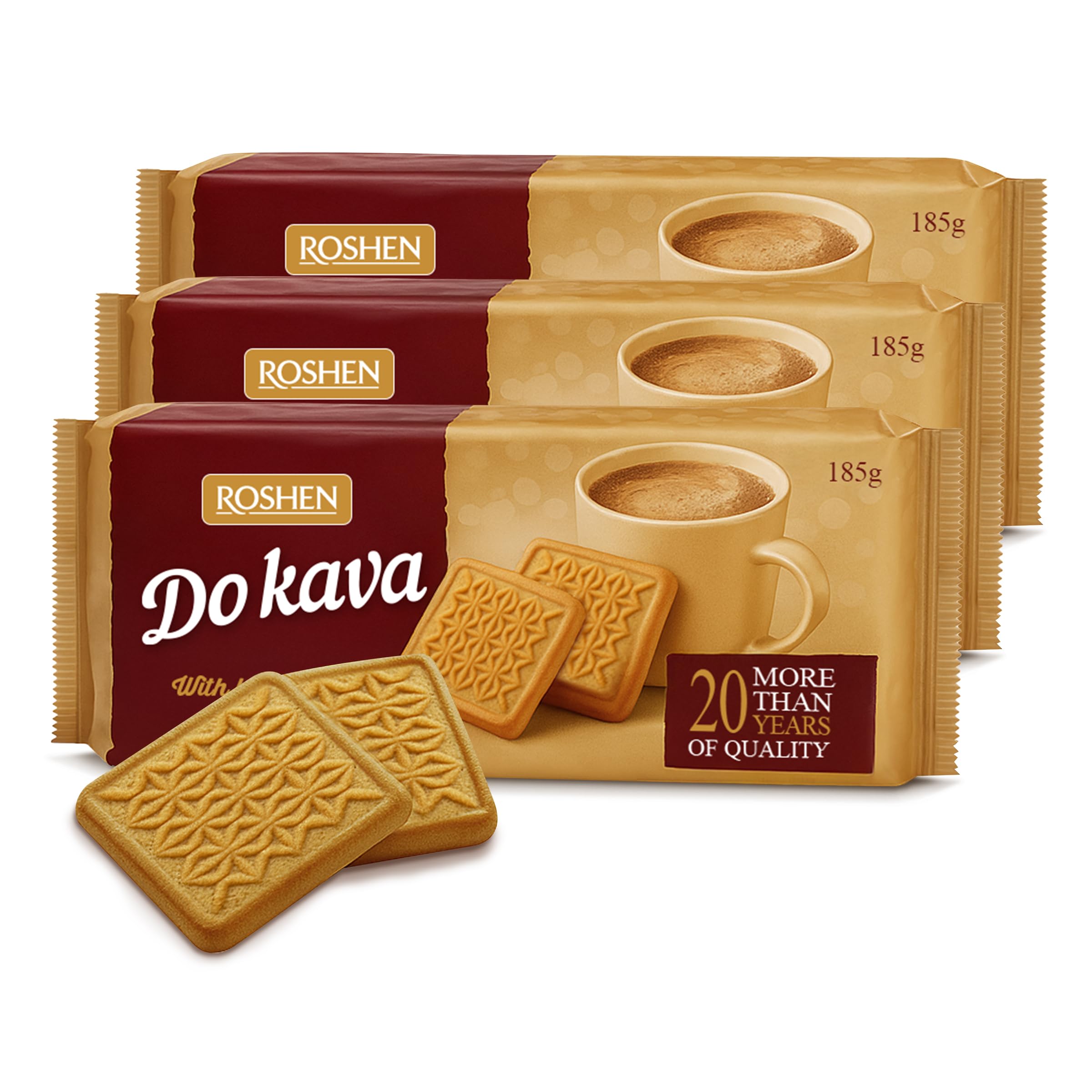 “For Coffee” Baked Milk Flavor Sugar Biscuits, 6.53 oz/185 grams, Pack of 3