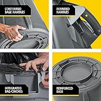 Vista 5 de Rubbermaid Commercial Products BRUTE Heavy-Duty Round Trash/Garbage Can, 10-Gallon, Yellow, Outdoor Waste Container for