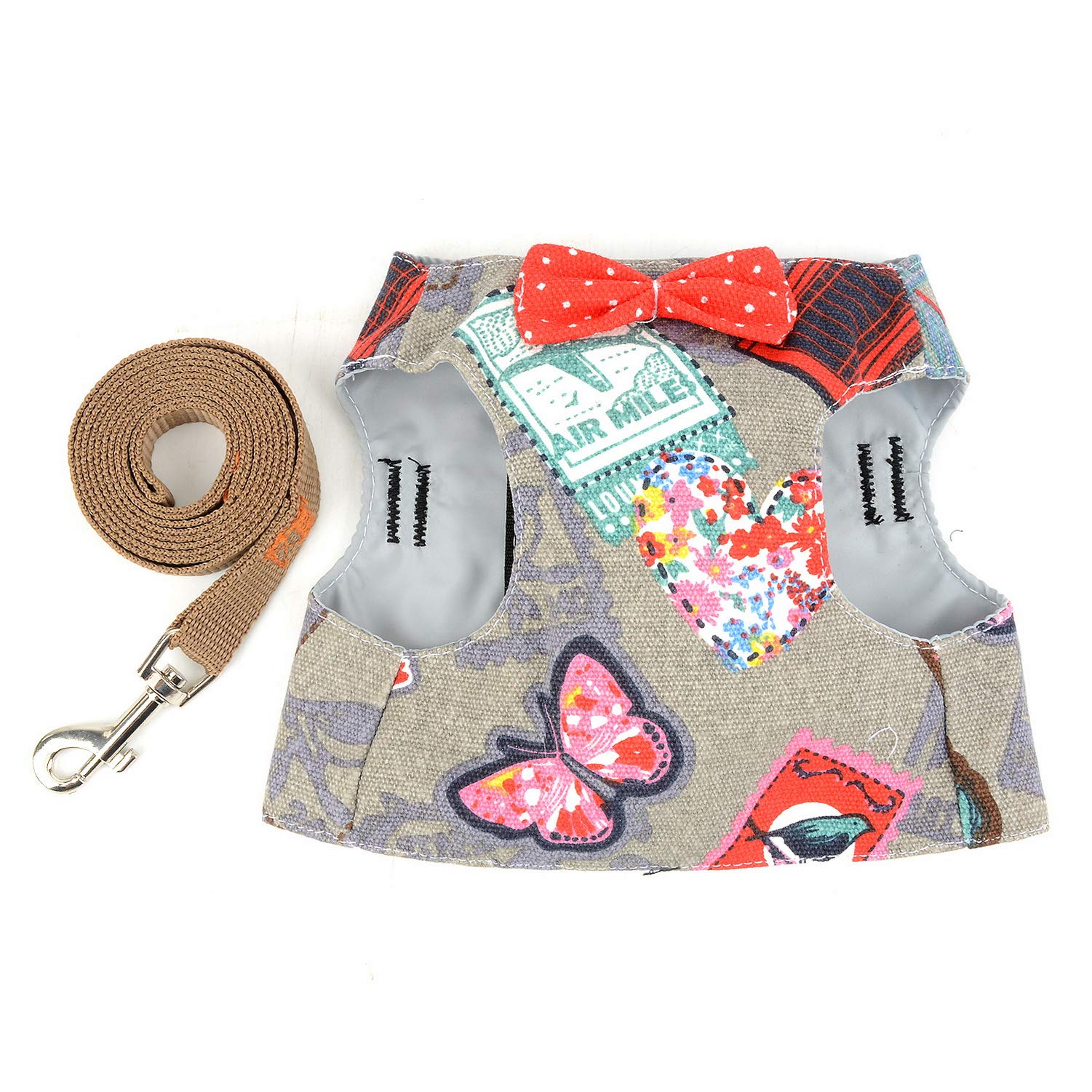 Amazon | ZUNEA 犬 猫用 ハーネス リードセット おしゃれ かわいい 犬