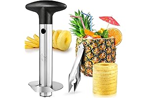 Pineapple Corer and Slicer with Triple Reinforced Stainless Steel Blade